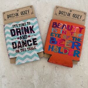 Drink Koozie Set with Fun Quotes